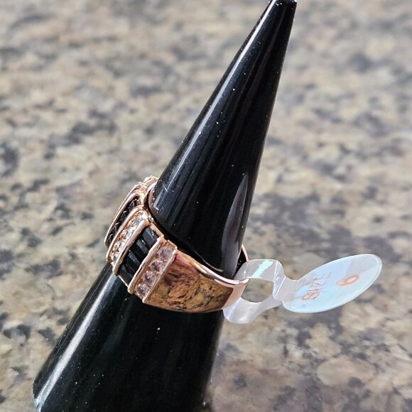 Bomb Party RG77129 "You Deserve It All" Black Onyx Cubic Zirconia Sz 6 - Picture 4 of 5